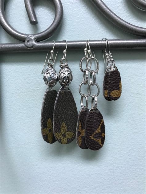 lv leather earrings|Lv earrings for women.